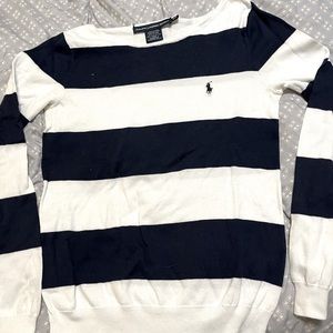 Woman’s striped sweater